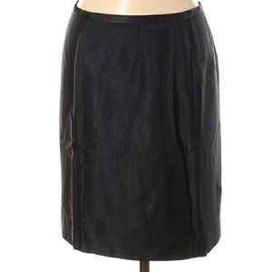 Armani Collezioni pencil skirt silk navy square